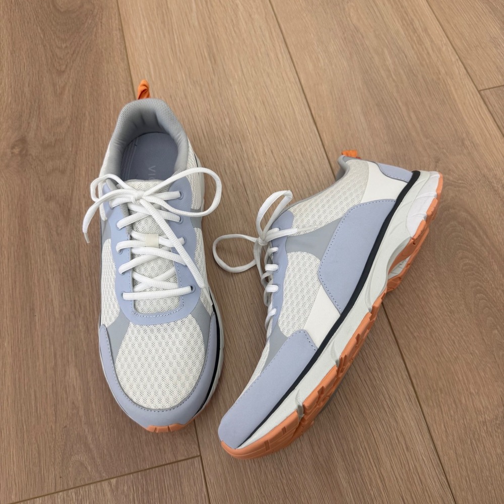 Vionic 1st Ray Technology Walking Sneakers White Blue Orange Mesh Shoes
